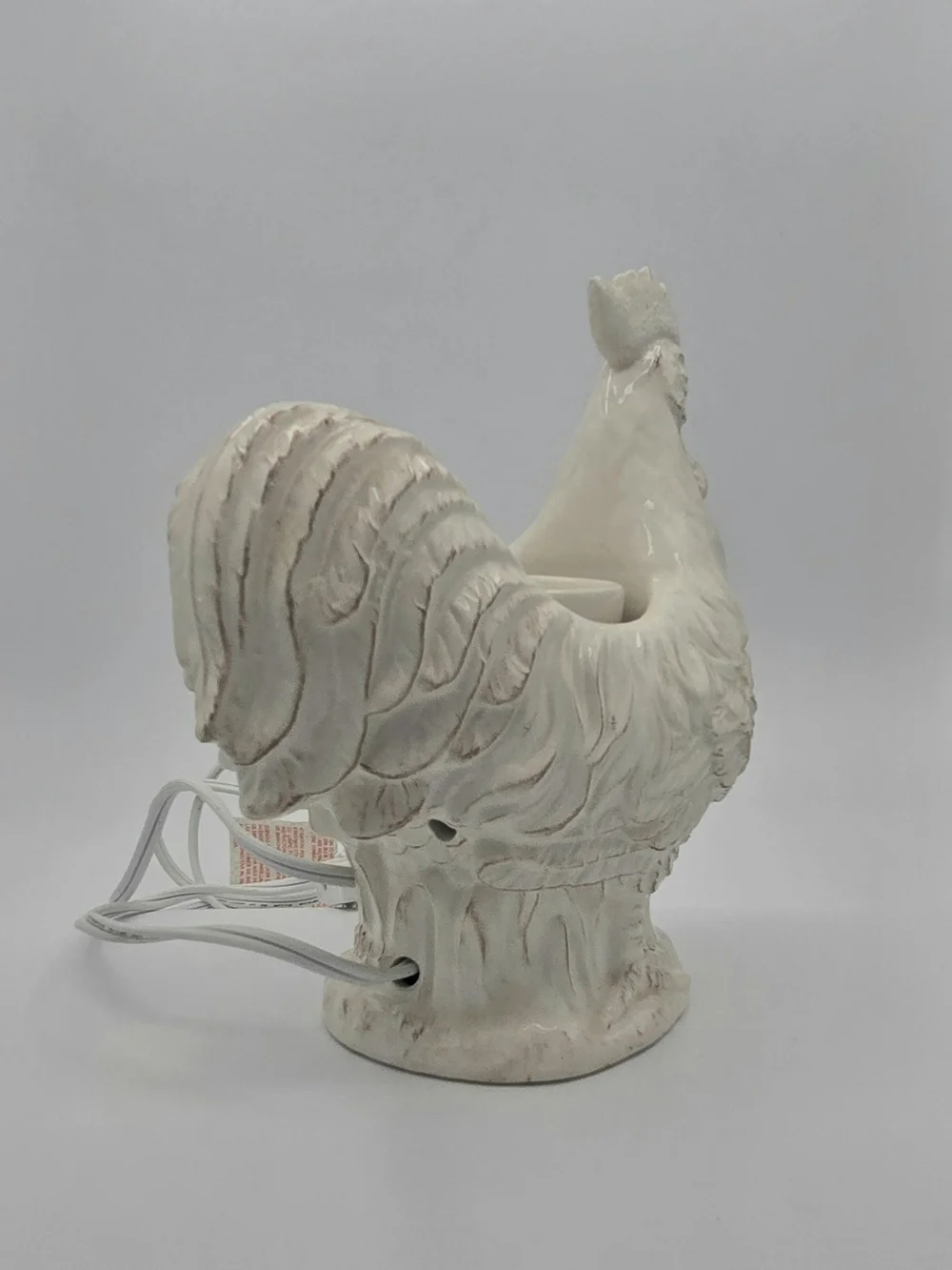 Scentsy White Ceramic Rooster Chanticleer Wax Warmer w/Original Box